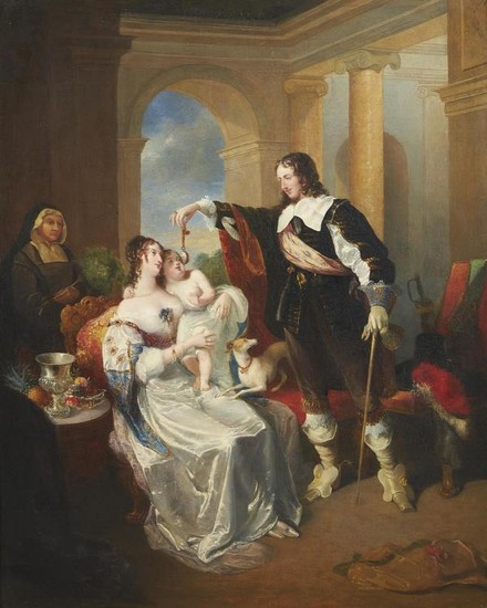 Charles Robert Leslie (British 1794-1859), The Happy Days of Charles I