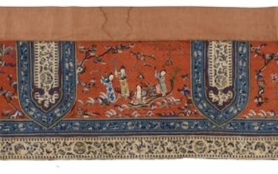 Chinese Embroidered Silk Textile Remnant
