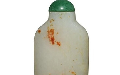 Chinese Hetian White Jade Snuff Bottle, 18-19th Century