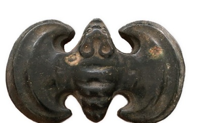 Chinese Jade Hongshan Culture Hand Carved Bat Medallion