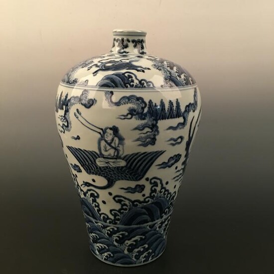 Chinese Ming Blue and White Porcelain Vase