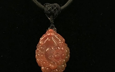 Chinese Red Stone Pendant