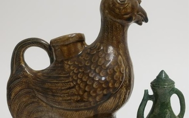 Chinese Rooster Form Water Jar and Ewer Model
