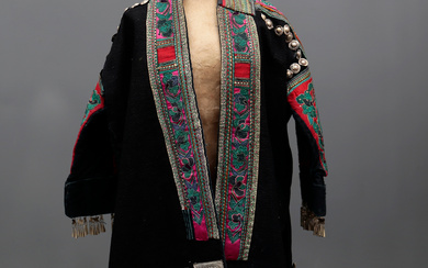 Chinese ceremonial jacket of the Miao ethnic group, embroidered in silk, 20th Century.