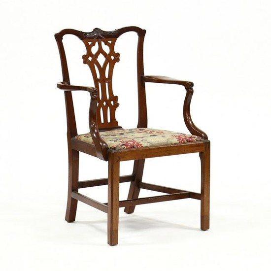 Chippendale Carved Mahogany Armchair