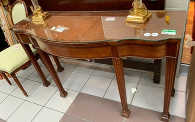 Chippendale Style Mahogany Glass Top Server