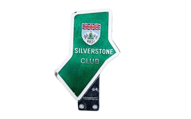 Chrome and Enamelled ‘BRDC Silverstone Club’ Car Badge No Reserve