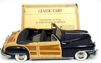 Chrysler Town & Country 1948 Motor Vehicle Replica & Certificate The Danbury Mint 1994