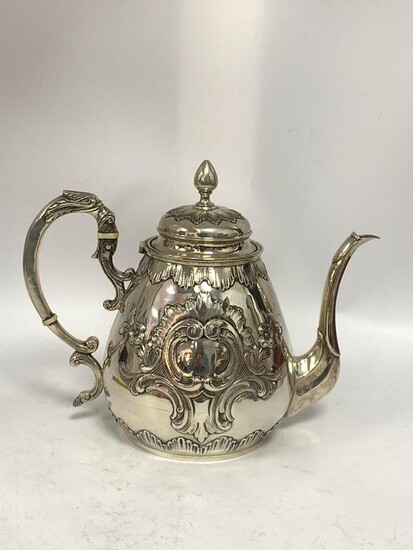 Coffee pot - .833 silver - Portugal - Late 19th century