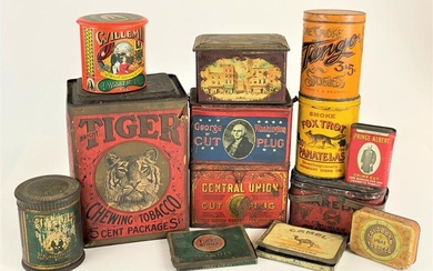 Collection of Tobacco Related Tins