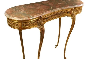 Console table - Gilt, Wood - 20th century