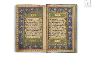 Coran Indien vers 1850 Manuscrit de 460 feuillets calligraphié en...
