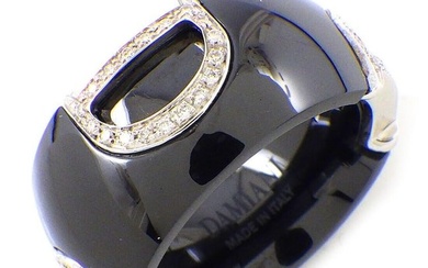 DAMIANI 18K White Gold and Ceramic Ring**>>//