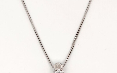 Damiani - 18 kt. White gold - Necklace with pendant - 0.30 ct Diamond - No Reserve Price