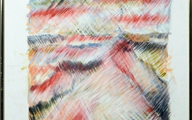 Dan W. Griffith, "Abstraction," 1980, oil on masonite