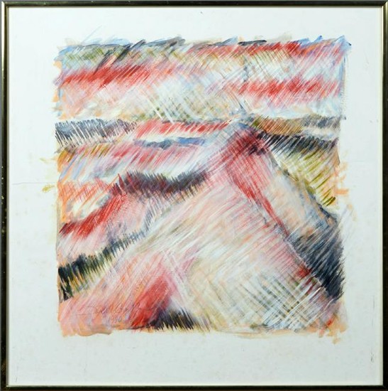 Dan W. Griffith, "Abstraction," 1980, oil on masonite