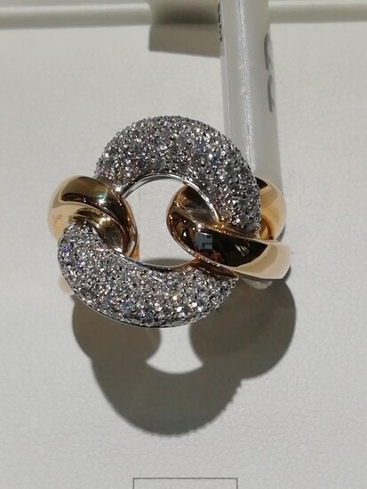 Davite&Delucchi - 18 kt. Pink gold, White gold - Ring Diamond