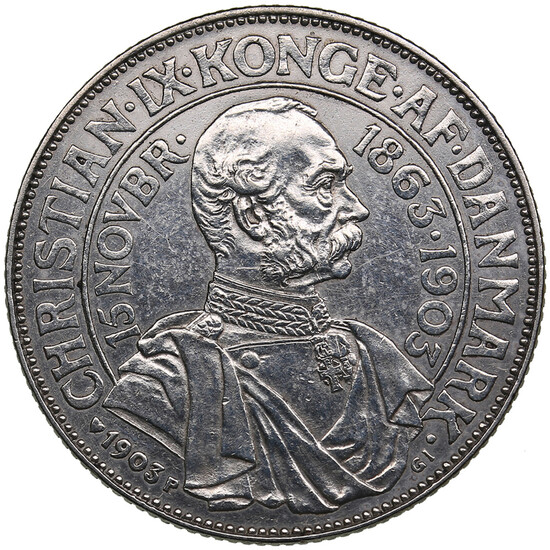 Denmark 2 Kroner 1903 - Christian IX (1863-1906) - 40th Anniversary of Reign