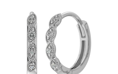 Diamond 1/20 Ct.Tw. Fashion Earrings in 14K White Gold