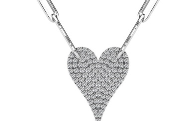 Diamond 1/4 Ct.Tw. Heart Pendant in 10K White Gold