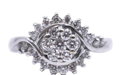 Diamond Fancy Cluster 18ct White Gold Ring