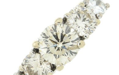 Diamond five-stone ring.