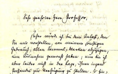 Dichter (1875-1926): Eigenh. Brief mit U. München, 15. III.1917. Kl.-8°. 1 ½ S. Doppelblatt. - Mit Kuvert.
