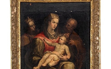 Dipinto, Madonna con Bambino, Pittore ligure del XVII secolo