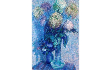 Dirk Smorenberg, 1883 Alkmaar – 1960 Oud-Loosdrecht, Impressionistisches Blumenstillleben mit zwei Vasen
