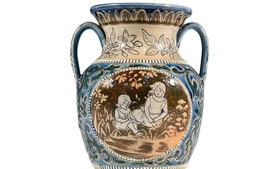 Doulton Lambeth Mary Mitchell Stoneware Vase