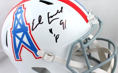 Earl Campbell Signed Houston Oilers F/S 75-80 Speed Helmet w/HOF- Beckett W Holo