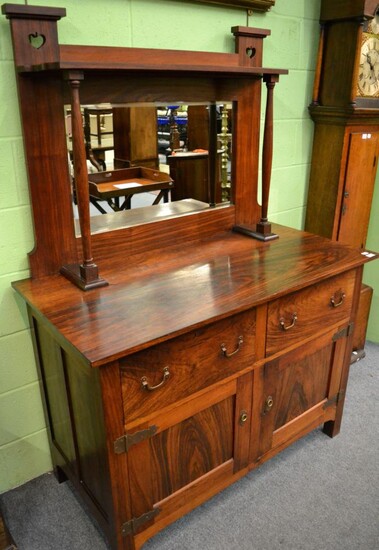 Early 20th century rosewood mirror back sideboard