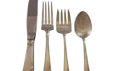 Ecstasy by Amston Sterling Silver Flatware Set for 8 Service 37 pieces