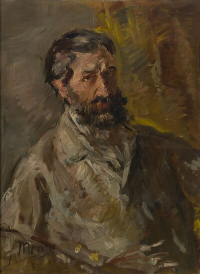 Edmund Pick-Morino, Austrian, 1877-1958- Self portrait; oil on canvas, signed 'Morino' lower left, 77 x 57.5 cm (ARR)