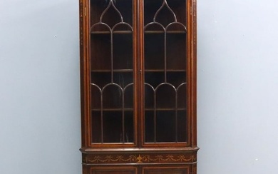 Edwardian Inlaid Corner Cabinet