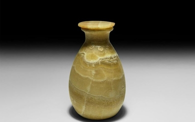 Egyptian Alabaster Lidded Jar
