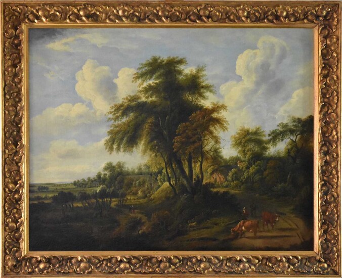 English School (early-mid 19th century), rural landscape, oil, 60cm x 76cm