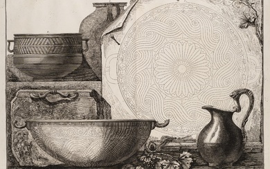 F. PIRANESI (1758-1810), Cooking utensils from Pompeii, 1805, Etching