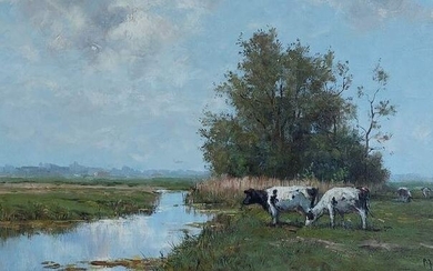 F.J. Goosen (1943) - Landschap met koeien