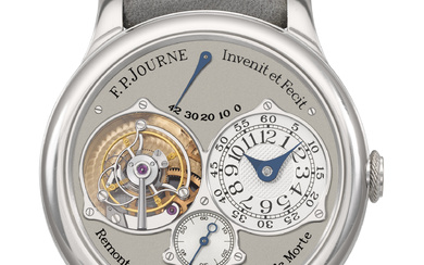 F.P. JOURNE. A RARE AND COVETED PLATINUM TOURBILLON WRISTWATCH WITH...