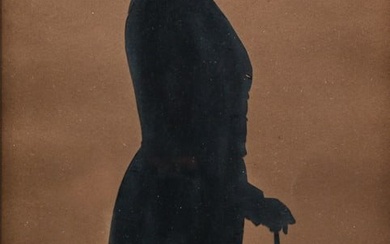 FULL-LENGTH CUT SILHOUETTE BY AUGUSTE A.C. EDOUARD (1789-1861).
