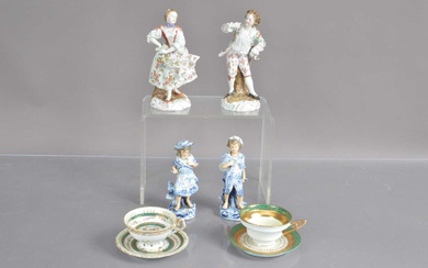 Four early 20th Century German Volkstedt porcelain figures