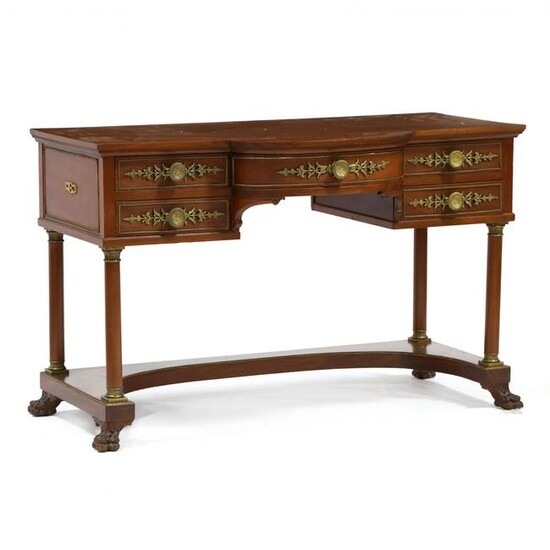 French Empire Style Mahogany and Ormolu Dressing Table