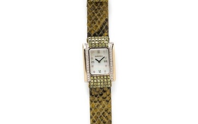 GARAVELLI, DAVID STERN, 18K WHITE GOLD, DIAMOND, AND MOTHER-OF-PEARL WATCH