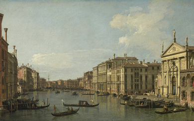 GIOVANNI ANTONIO CANAL, CALLED CANALETTO (VENICE 1697-1768) The Grand Canal, Venice, Looking South-East from San Stae to the Fabbriche Nuove di Rialto