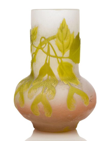 Gallé, a cameo glass vase c.1904-06, signed in cameo Gallé...