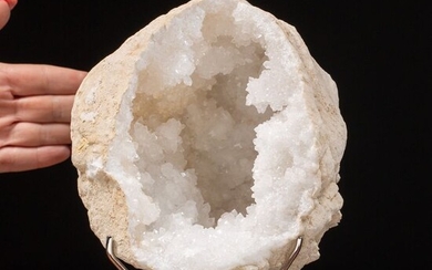 Geode Calcite on a marble design base