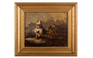George Armfield (attr.) Terrier hunts a rabbit