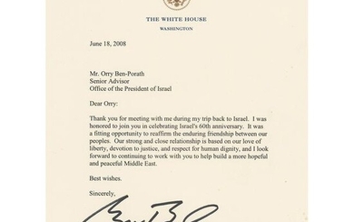 George W. Bush Typed Letter Signed as President