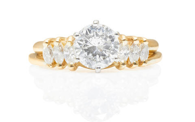 Gold and Diamond Ring Set